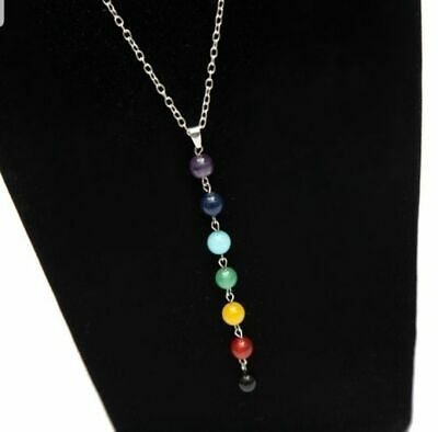 7 Chakra Reiki Beads Healing Gemstone Charms Pendant