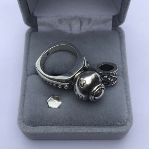Brighton MARGOT TWIST RING Size 7 with 2 beads and box