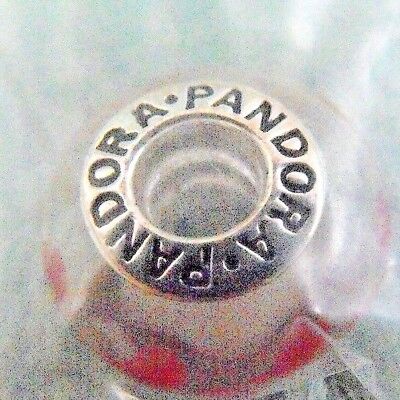 PANDORA WHITE w BROWN SWIRLY SWIRL CHARM MURANO GLASS w STERLING GENUINE ALE NEW