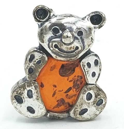 Amber Teddy Bear Pin