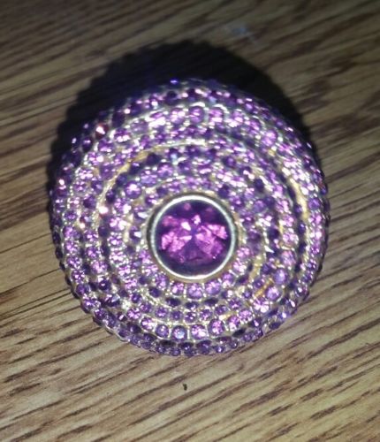 AKKAD Swirling Pink Crystal Ring Size 7.75