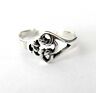 Sterling Silver Celtic tri knot dainty adjustable size small-medium toe ring