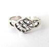 Sterling Silver Celtic Square knot adjustable toe ring