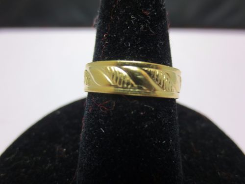 14KT GOLD PLATED TOE RING ADJUSTABLE WITH LEAVES DESIGN