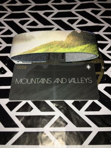 ZOX Strap: Mountains and Valleys- Gold Stitch.. Whitestar!