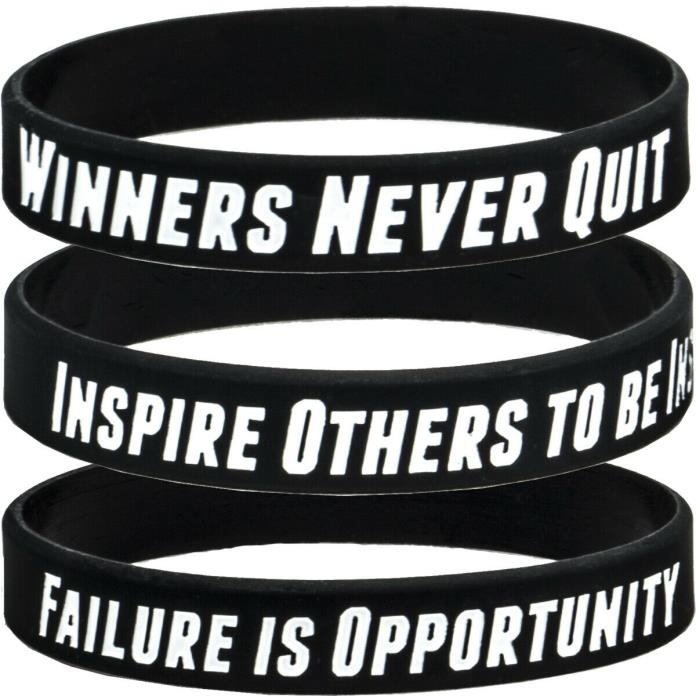 AMPM Collective | Silicone Motivational Wristbands | Rubber Inspirational Quotes