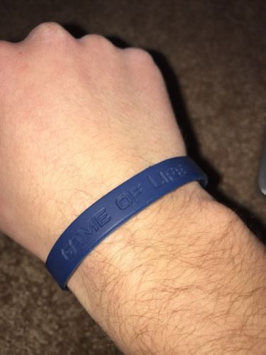 Rubber Bracelet Wristband Navy Blue “Game Of Life”