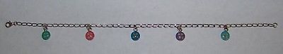 Sterling Silver Dried Flower Bracelet or Ankle Bracelet