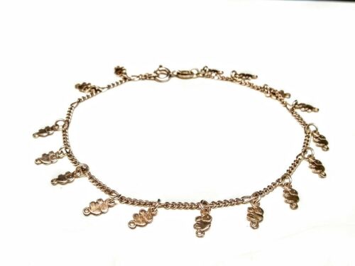 925 Sterling Silver Elephant Anklet