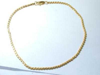 10  inch ankle  bracelet 14K Solid yellow  gold anklet 5.45 grams