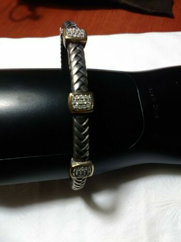 Alwand Vahan Woven Braided Sterling Silver & 14k Gold Diamond Bracelet