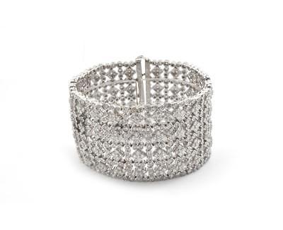 Diamond Grid Bracelet 18k White Gold