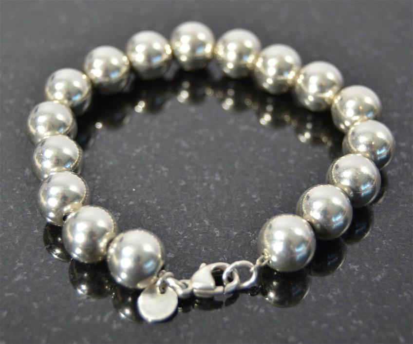 Tiffany & Co. Signature Sterling Silver Ball BEAD Bracelet