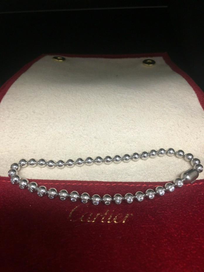 Cartier 18kwg bracelet with diamonds  20gr, 7in