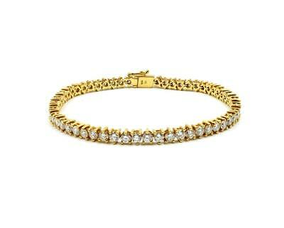 Diamond In-Line Tennis Bracelet 18k Yellow Gold