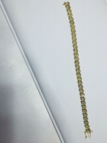 10k Yellow Gold 2 Carat Diamond Tennis Bracelet 7”