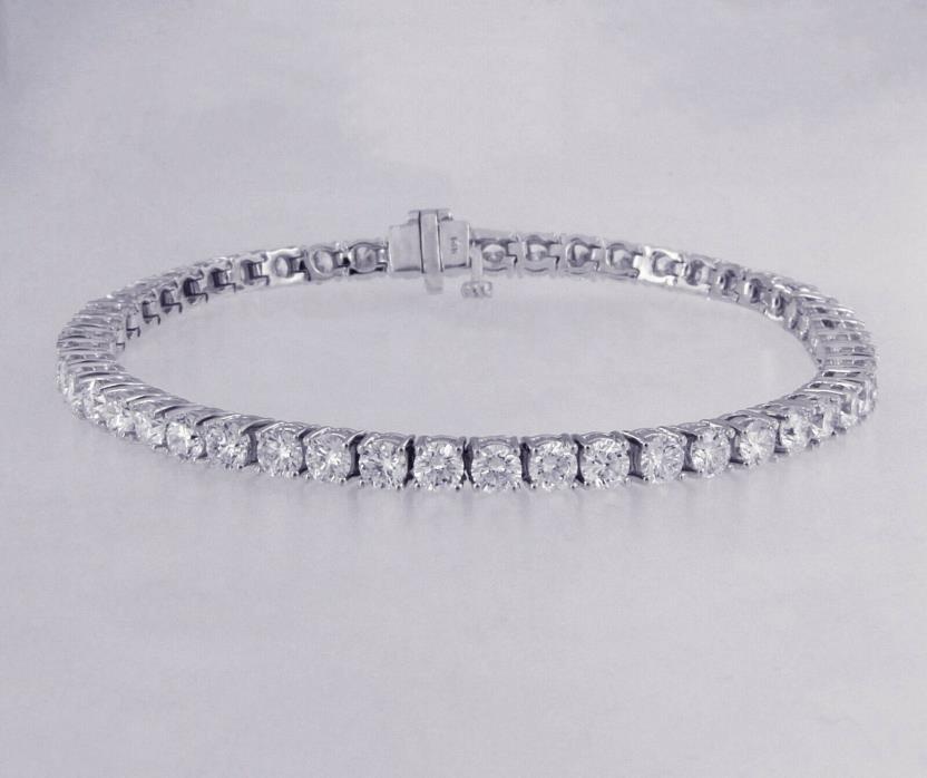 Classic Tennis Diamond Bracelet 14K White Gold