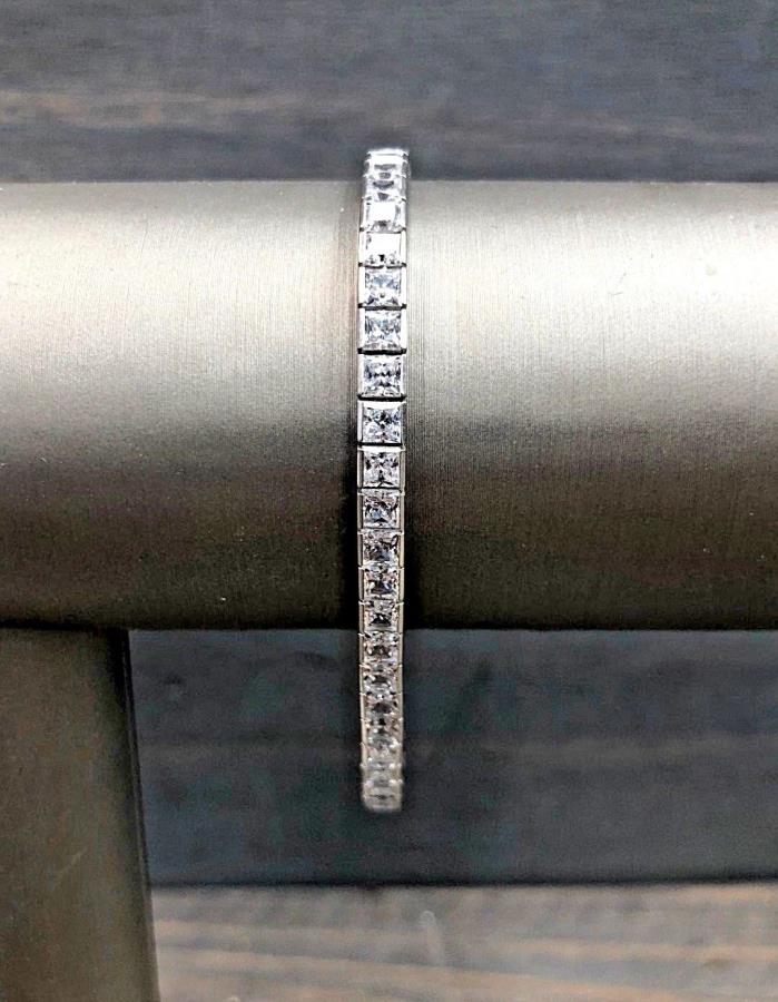 Estate 12.75 ct tw CZ Bracelet in 14kt White Gold