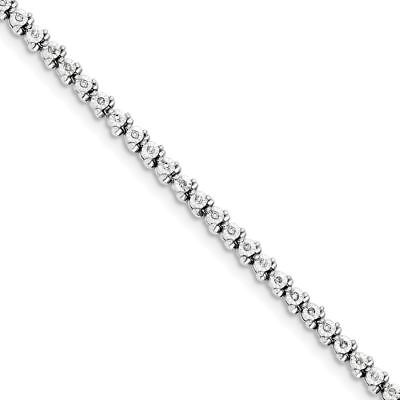 Sterling Silver 4 MM Diamond Tennis Bracelet, 7