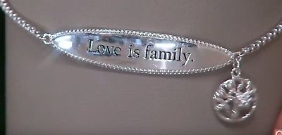 QVC Hallmark Family Tree Inspirational Bracelet In Sterling Silver