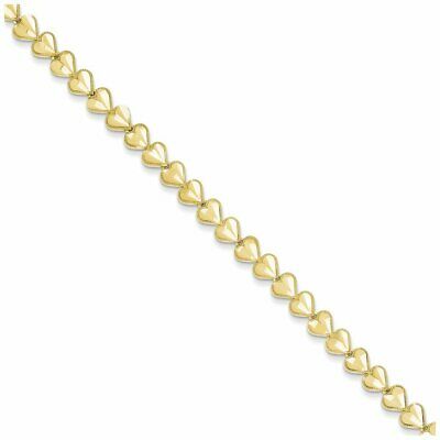 Goldia 10k Yellow Gold Heart Bracelet