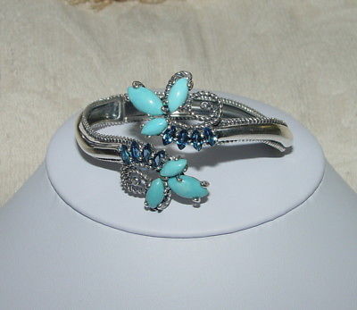 Carolyn Pollack Relios Turquoise Topaz Clamper Bracelet In Sterling Silver
