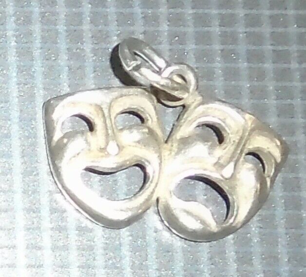 James Avery Sterling Silver 925 Drama Laugh Cry Theatrical Masks Charm