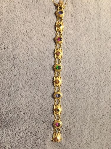 14k bracelet With Colored Stones 30.6 Grams