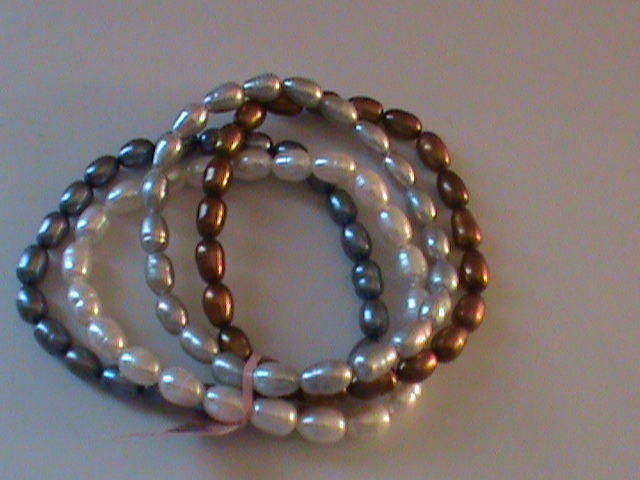 Multi Color Freshwater Pearl Set of 4 Bracelets
