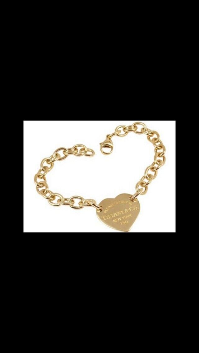 18k yellow gold TIFFANY&CO return to heart tag choker necklace & charm bracelet