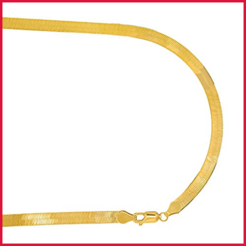Jewelstop 14K Solid YELLOW GOLD 5 Mm Super Flexible Silky Imperial Herringbone B