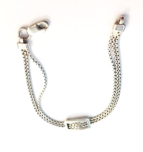 Sterling Silver 3 Chain Bracelet, 7