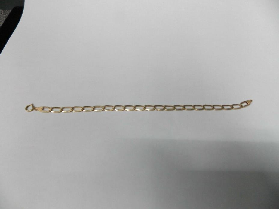 Woman's 14kt Petite Curb Link Solid Gold Bracelet, 1.6 grams, 6-3/4inches