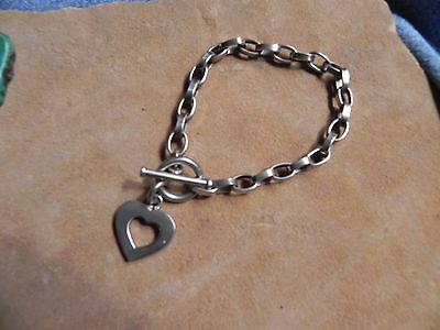 SILPADA B0992~Sterling Silver Link Bracelet with HEART