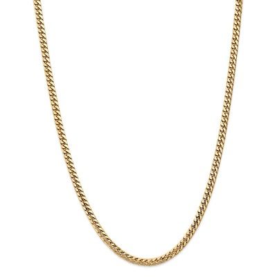 14k 4.3mm Solid Miami Cuban Chain