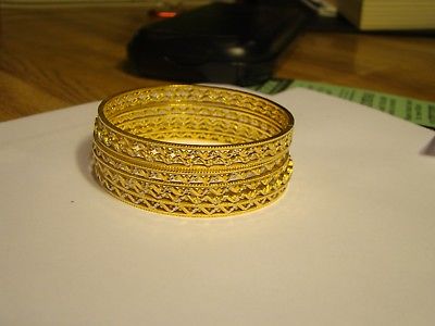 21K Gold beautiful 6 bangle bracelets, 75 grams! 21kt 21karat,