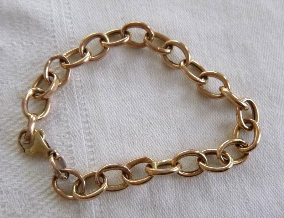 Simple 14K Yellow Gold Cable Link Bracelet 6 Grams