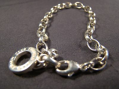 Beautiful Sterling Silver Thomas Sabo Wide Link Charm Bracelet Carrier .925 7.5