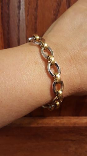 14K YELLOW Gold WHITE Gold CLASSIC ROLO Link 7 1/2