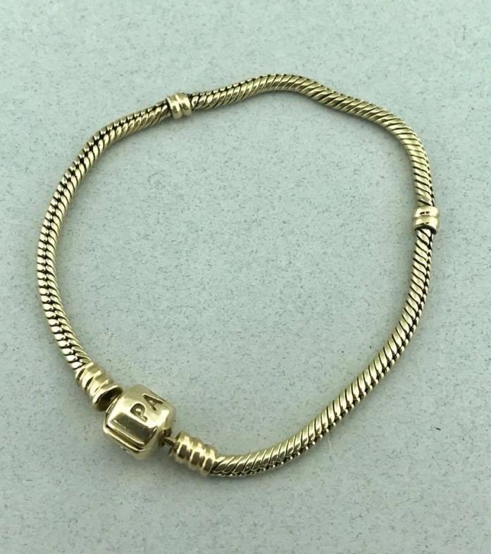 Pandora 14k Yellow Gold Charm Bracelet 7.5 Inches Solid Gold! FREE SHIPPING!