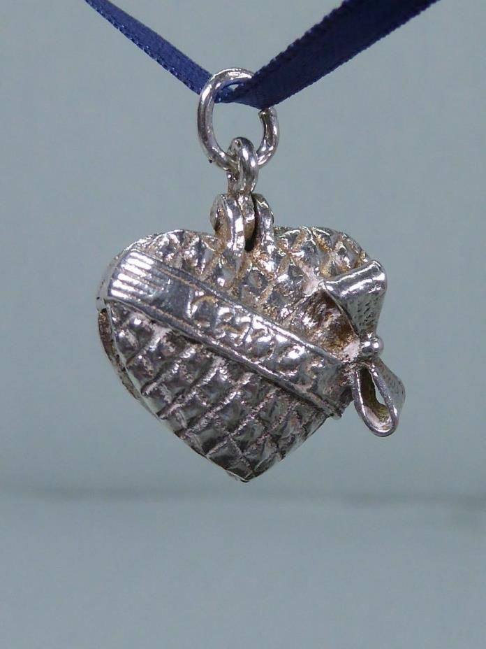 Silver Heart Bracelet Charm Pendant Box Of Chocolates Opens & Your My Choice