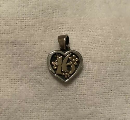 James Avery Retired 14k & .925 Sweet 16 charm