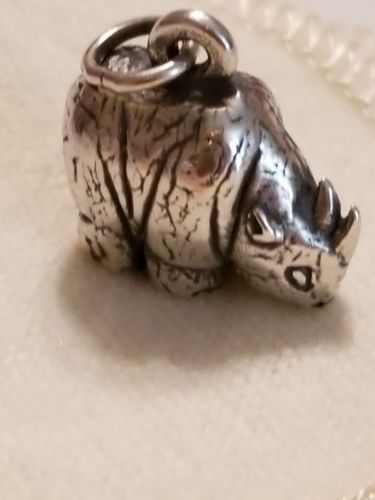 -James Avery Rhino-Sterling Silver-3D Charm