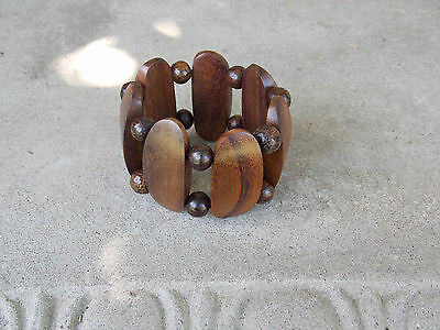 Fair Trade Handcrafted Wood & Bead Bracelet (Jewelry) made in Indonesia.