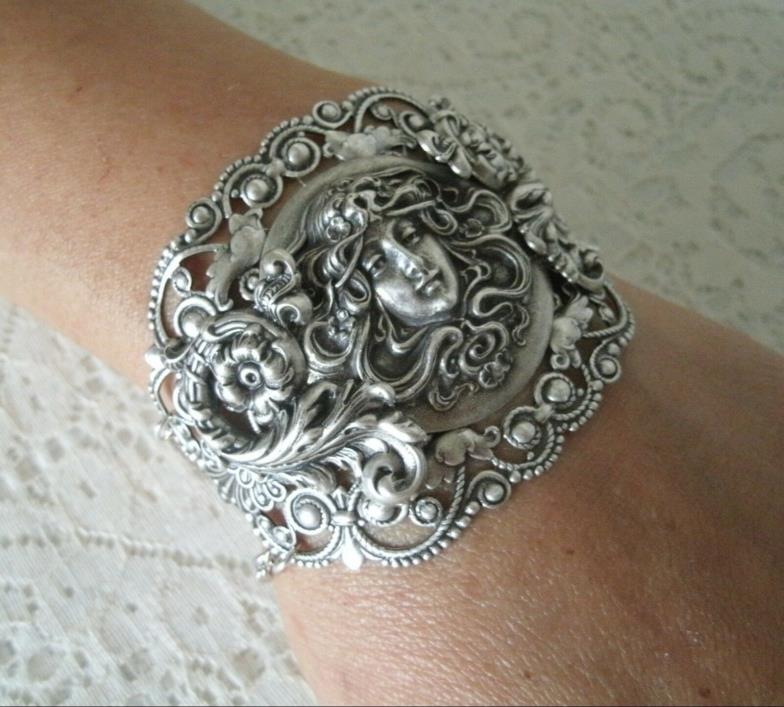 Art Nouveau Bracelet victorian edwardian art deco renaissance gothic silver