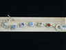 Sterling Silver Gemstones Amethyst Carnelian Citrine Link Handcrafted Bracelet