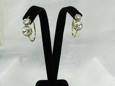 18KGP Swarovski Crystal Button Hoops Earring