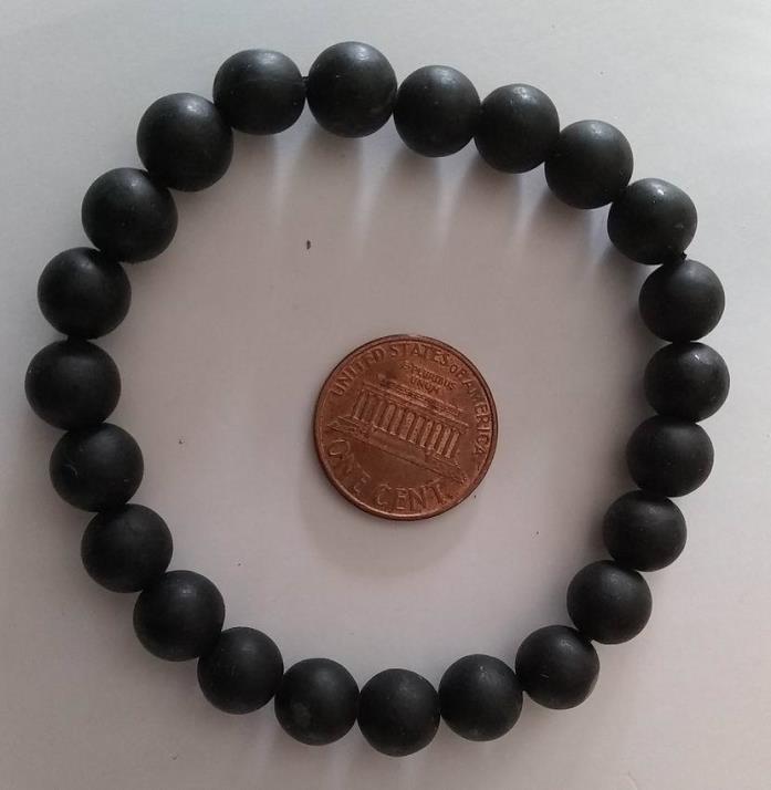 1 Gemstone bracelet jewelry 6 mm bead Acupuncture stone meditation USA seller