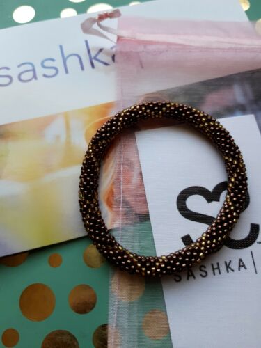 Sashka co bracelet copper and gold mix roll on bracelet