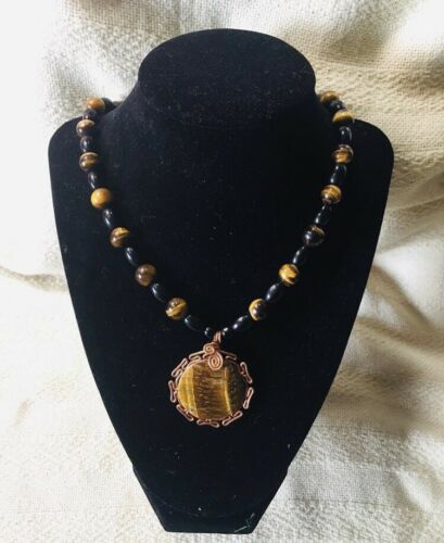 Tiger Eye Necklace ,  Real Native stones